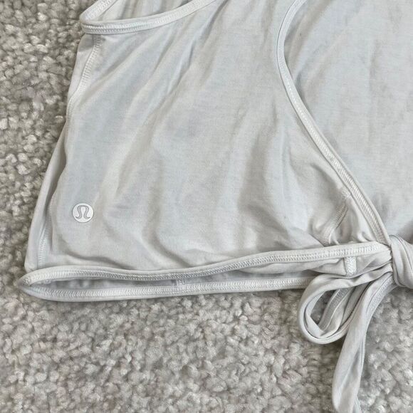 Lululemon Turn To Tie Tank White 12 FLAWS - Picture 8 of 10